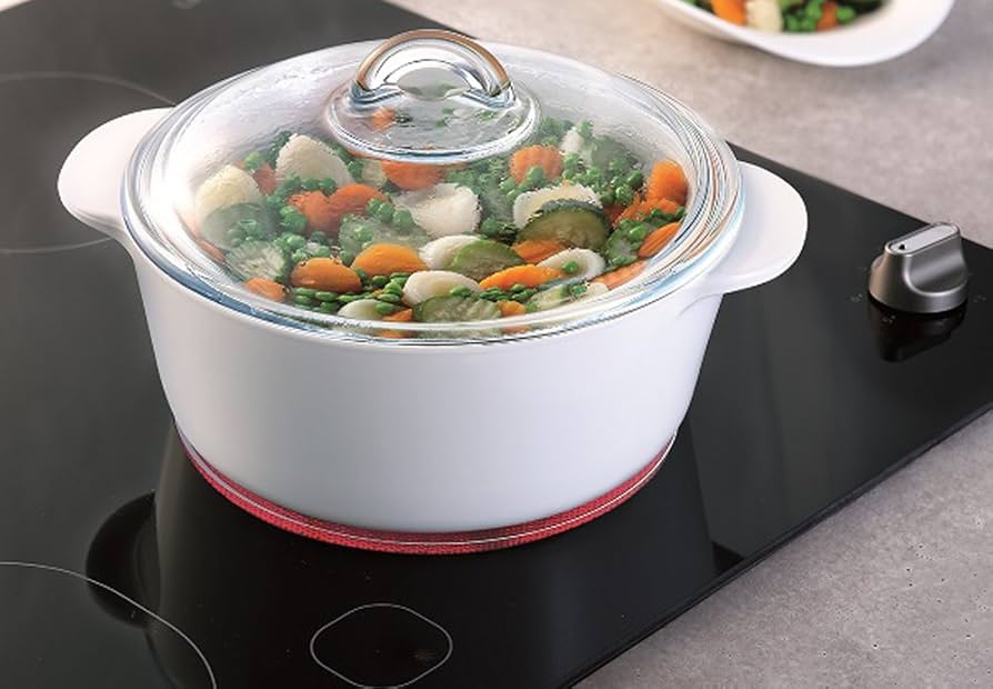 Amazon｜Luminarc VITRO フラム ブルーミング 蓋付き 両手鍋 2L